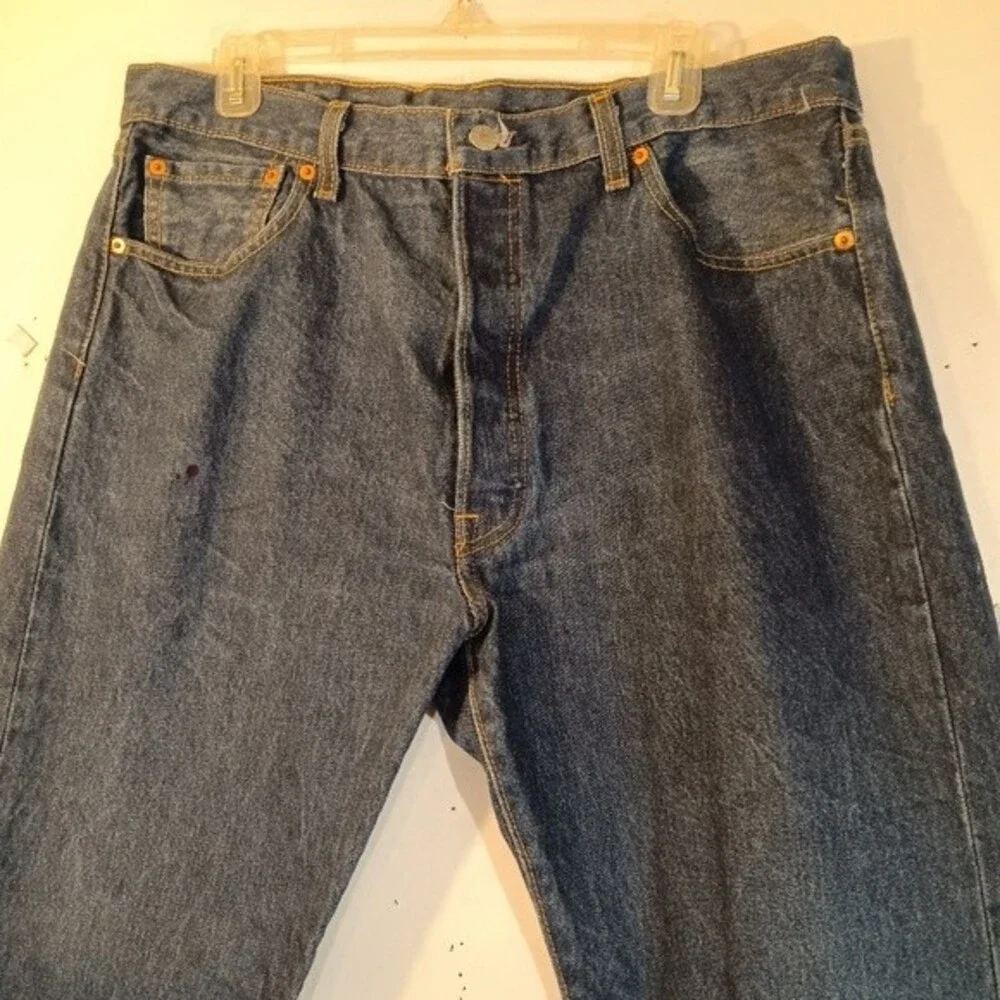 Levi's 501 Mens Button Fly Dark Wash Jeans sz 38/30